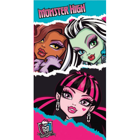 MONSTER HIGH TRIO 75X150 ROSE NOIRE