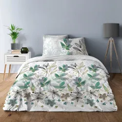 Housse de couette 2 places 100 % coton Summer flower